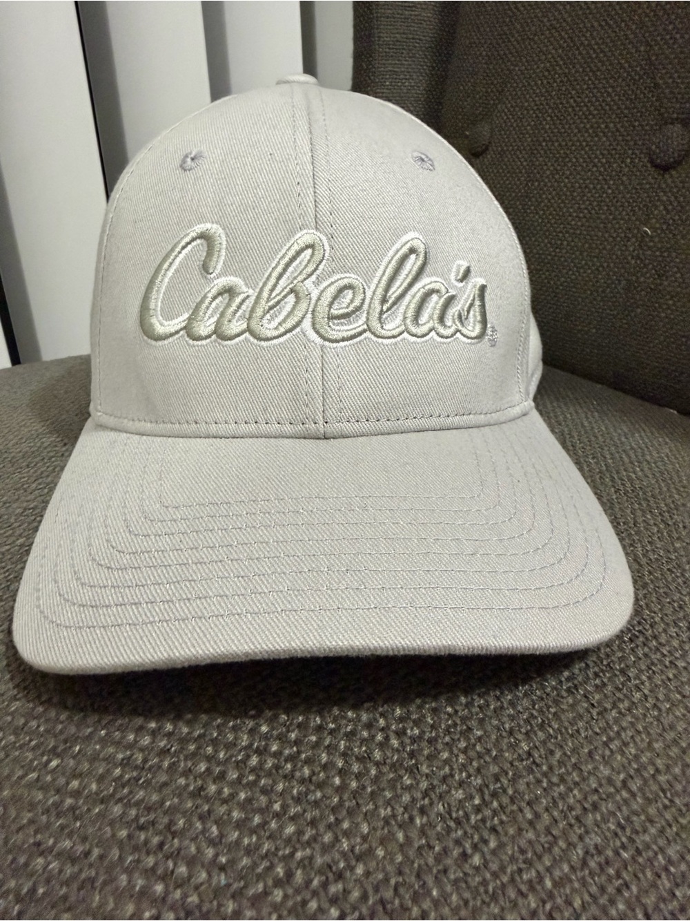 Cabela's Light Gray Embroidered Script Cap